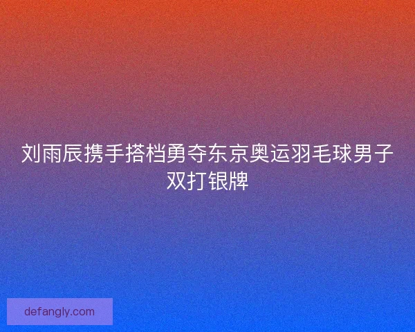 刘雨辰携手搭档勇夺东京奥运羽毛球男子双打银牌